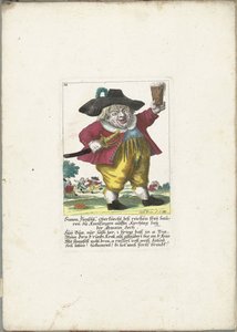 The Dwarf Simon Flenschl, ca. 1710 by Martin Engelbrecht (attributed to)