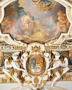 Noah and his family entering ark, in chapel, Chateau de Fontainebleau, France by Martin Fréminet