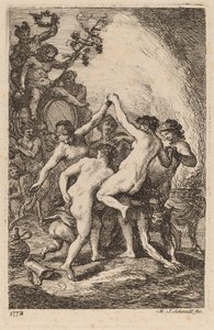 The Triumph of Bacchus with Dancing Nymphs by Martin Johann Schmidt