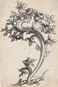 Leaf Ornament from a Thistle by Martin Schongauer