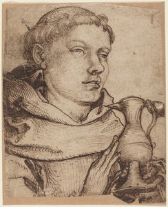 Bust of a Monk Assisting at Communion by Martin Schongauer