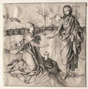 Christ Appearing to the Magdalen by Martin Schongauer