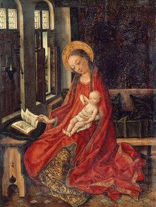 Madonna with Child in room, by Martin Schongauer