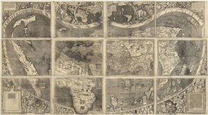 World Map Universalis Cosmographia, 1507 by Martin Waldseemuller