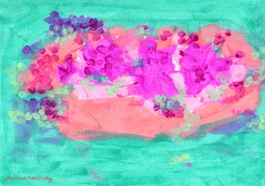 Flower Basket with Roses