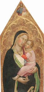 Madonna and Child, with the Blessing Christ (middle panel)