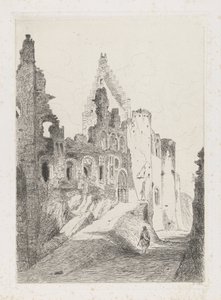 Ruins of Vianden Castle by Martinus Antonius Kuytenbrouwer jr.