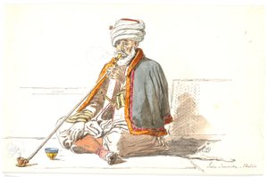 A Turkish Opium Smoker (Jaia Dervicha) in Chalkis by Martinus Rørbye