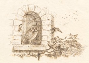 Illustration for "Fifty Fables for Children" by Hey by Martinus Rørbye