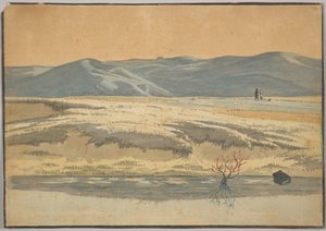 Landscape near Bangsbo, North Jutland, with Two Figures by Martinus Rørbye
