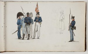 Studies of Soldiers by Martinus Rørbye