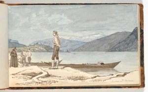 A Crossing Place. Figures by Boats by Martinus Rørbye