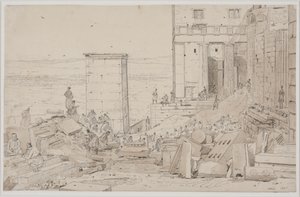 Excavation in front of the Propylaea