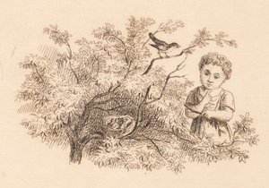 Illustration for "Fifty Fables for Children" by Hey by Martinus Rørbye