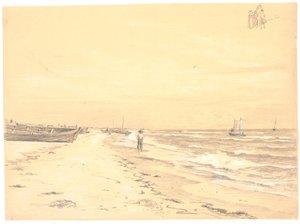 Part of Sønderstrand, Skagen by Martinus Rørbye