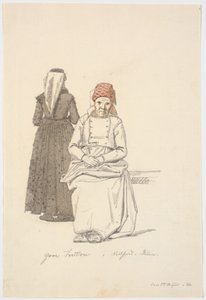 Seated Old Woman and a Standing One by Martinus Rørbye