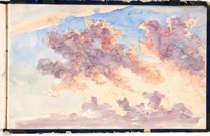 Cloud Study. A Sunset Sky