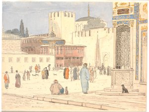 The Square in Front of Bab-i-Hümayun in Constantinople by Martinus Rørbye