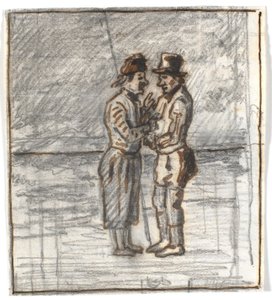 Two Skagen Residents in Conversation by the Sea
