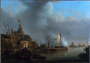The Bombardment of Dordrecht by the French on November 24, 1813 by Martinus Schouman
