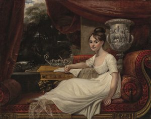 Portrait of Eleanor Anne Porden, Lady Franklin, on a Chaise Longue