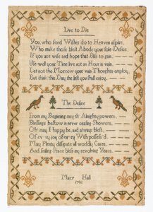 Mourning Sampler by Mary Bechler