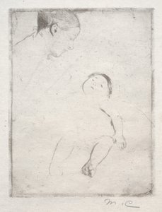 Bill Lying on his Mothers Lap by Mary Cassatt