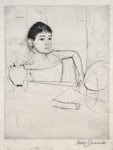Mimi as a Brunette by Mary Cassatt