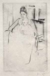 Mrs. Gardner Cassatt and Her Baby Seated near a Window by Mary Cassatt