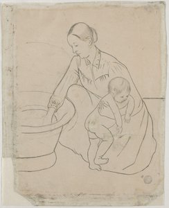 The Bath (verso), 1890-1891 by Mary Cassatt