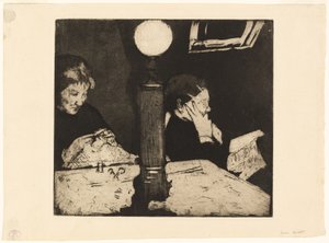 Under the Lamp by Mary Cassatt