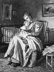 A Mother Cuddling Her Child