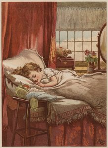 Child asleep in bed by Mary Ellen Edwards