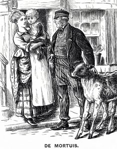 Illustration of a Little Girl Being Looked After by Her Aunts and Uncle for an Afternoon by Mary Ellen Edwards