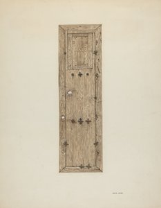 Copper-studded Door One of a Pair, c. 1939 by Mary Hansen