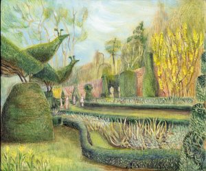 The Long Garden, Cliveden: Topiary