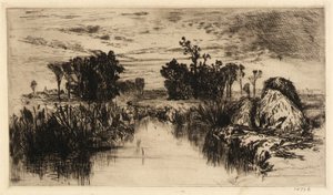 Cattails and Trees by Mary Nimmo Moran