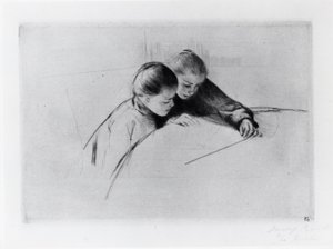 The Map, or The Lesson by Mary Stevenson Cassatt