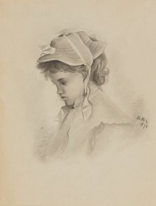 Untitled Head of a Child Looking Down by Mary Vaux Walcott