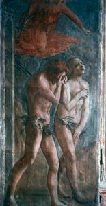 Adam and Eve Banished from Paradise (detail, pre-restoration) by Masaccio Tommaso