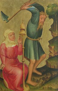 Adam and Eve at Work (detail) by Master Bertram of Minden