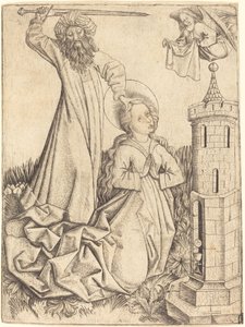 The Martyrdom of Saint Barbara by Master E.S.