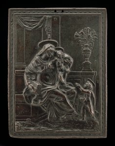 Madonna and Child with Saint John the Baptist by Master F.D.