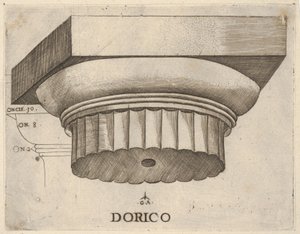 Doric capital with measurements by Master GA