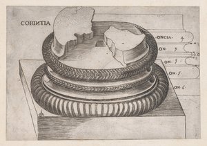 Speculum Romanae Magnificentiae: Corinthian base from the Temple of Mars Ultor, Rome