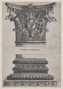 Speculum Romanae Magnificentiae: Pegasus Capital from the Temple of Mars Ultor by Master GA