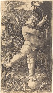 Cupid Balancing on a Globe by Master H.L.