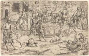 Banquet in the Park of a French Castle by Master HS