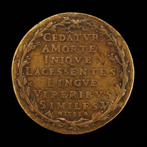 Inscription in a Laurel Wreath [reverse] by Master I.A.V.F.
