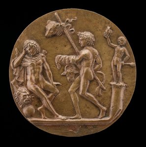 Hercules with Bacchic Figures by Master IO.FF.